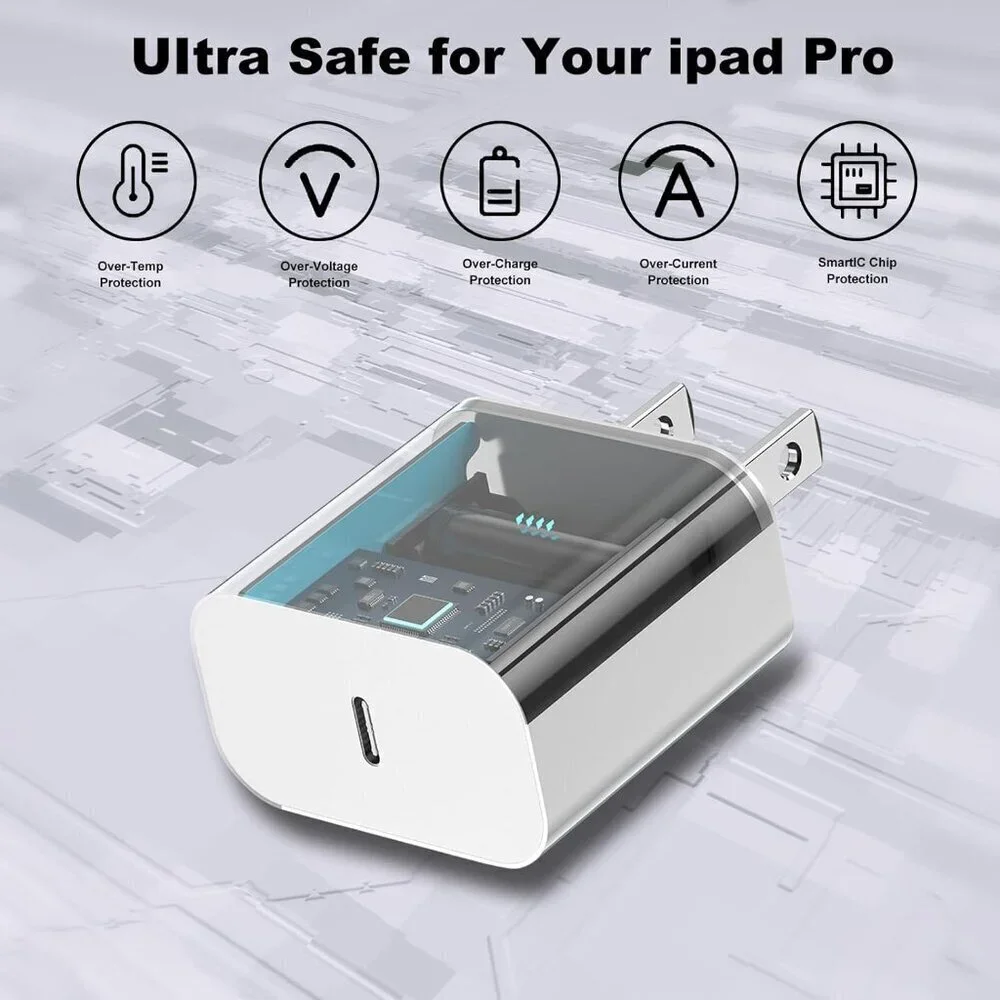 iPhone 17 16 15 Charger Fast Charging,2Pack 20W Apple iPad USB C Wall Chrager Bl